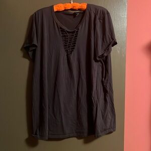 Distressed torrid size 4 black grey t shirt